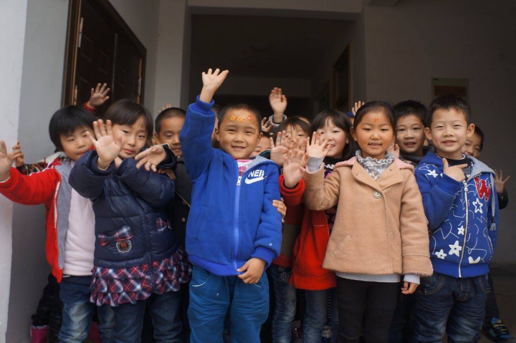 The students wave goodbye after a memorable weekend.